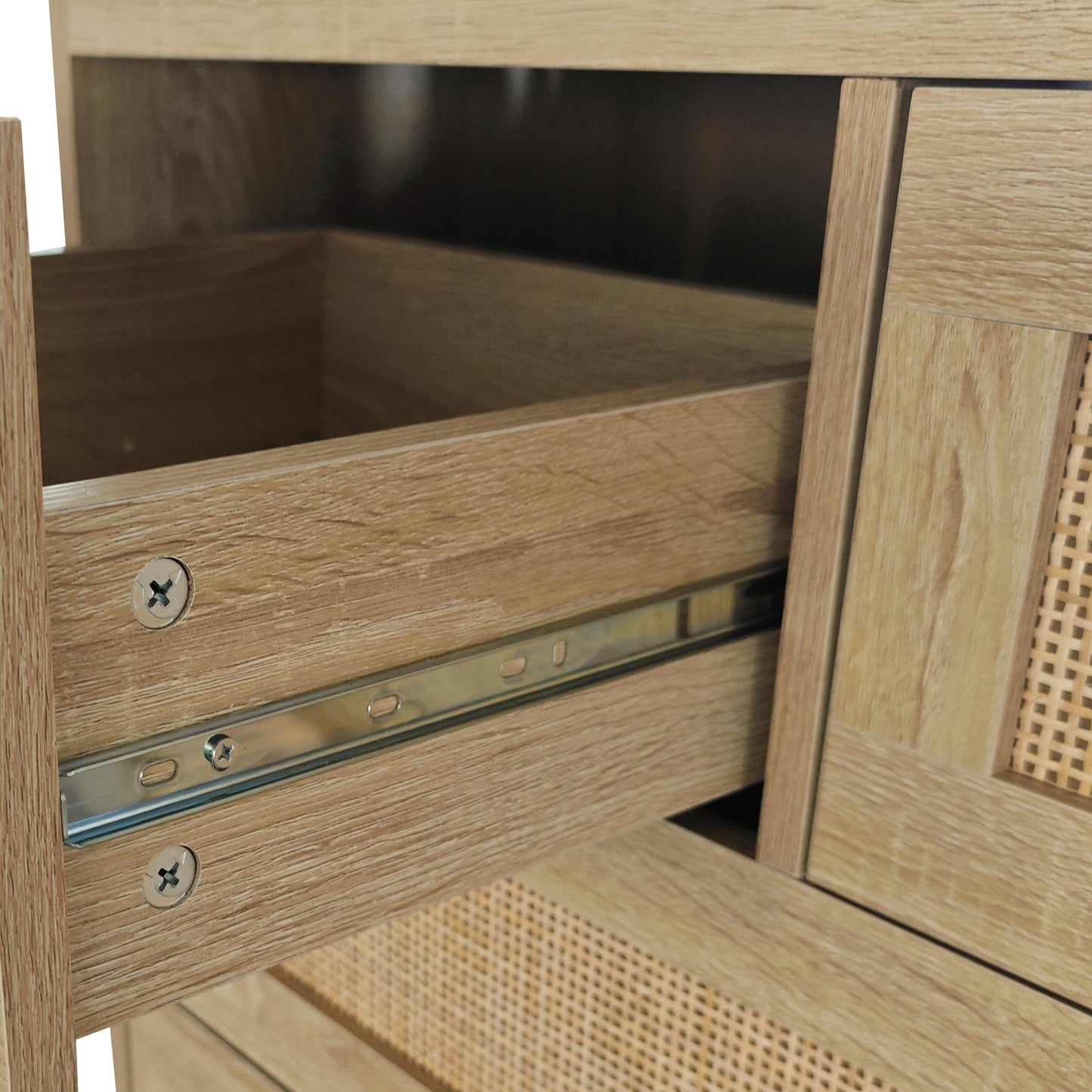 Tero 4 Drawers Rattan Cabinet - Natural