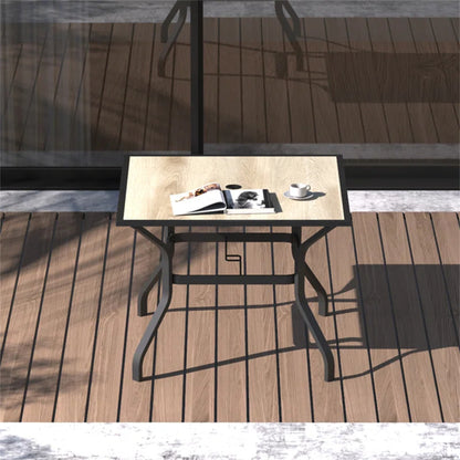 Aio Patio Metal Square Dining Table - Beige