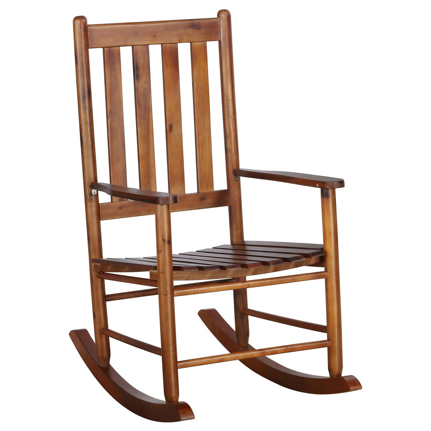 Jasmin Black Slat Back Rocking Chair - Brown