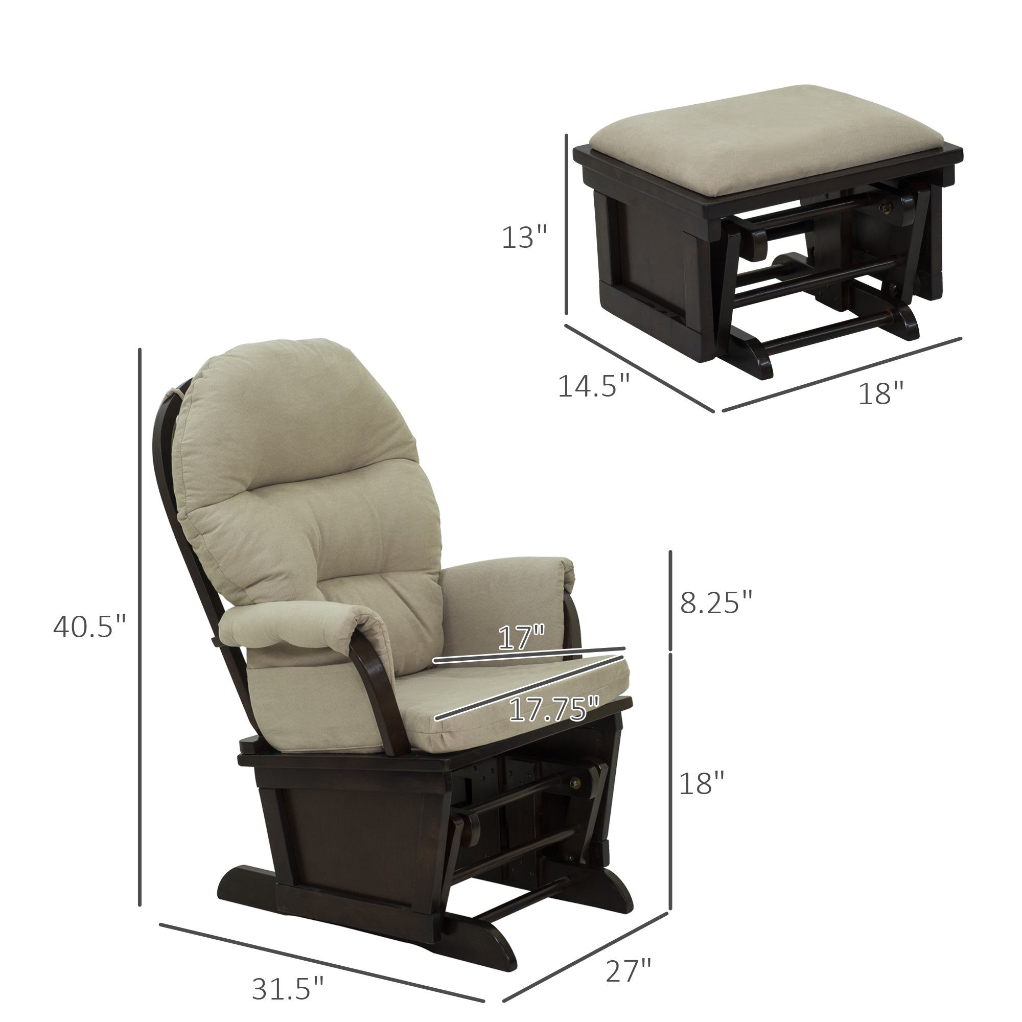 Homcom rocking online chair