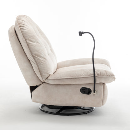 Tate Swivel Gliding Rocking Chair - Ivory