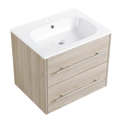 24 Inch Elegant Wall Mounted Bathroom Vanity