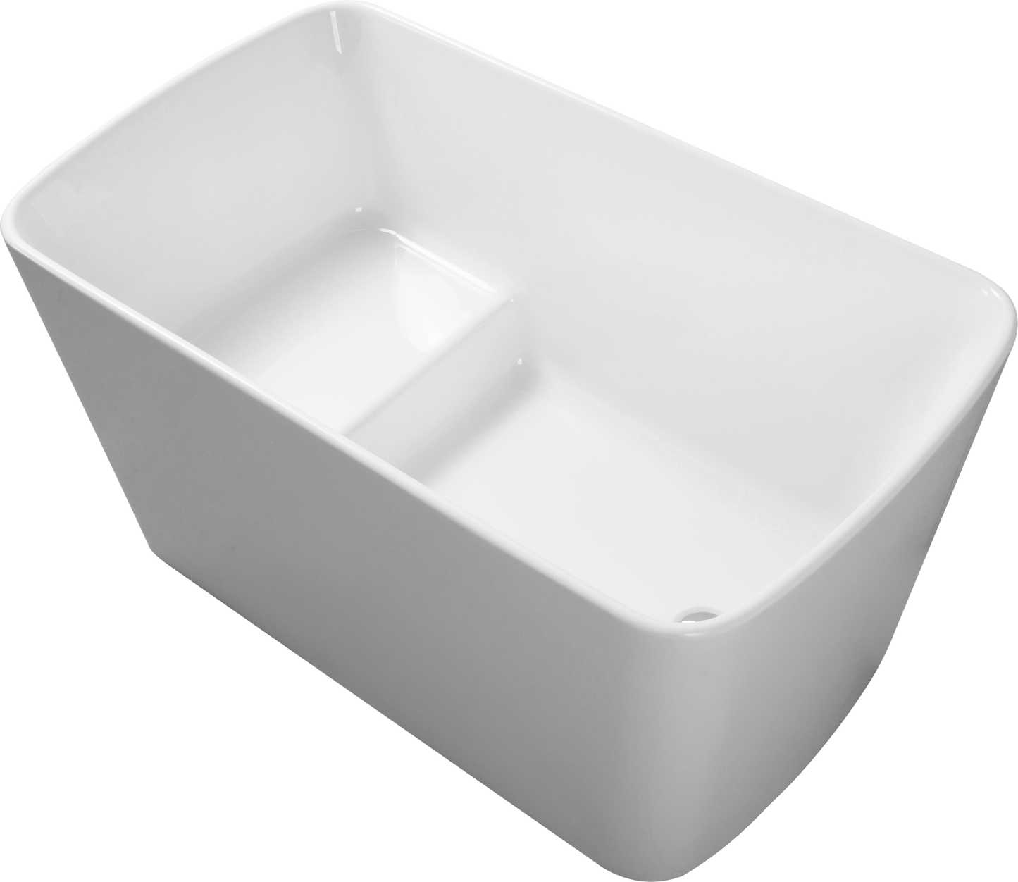 Rinny 49'' Freestanding Japanese Soaking Bathtub with Built-in Seat