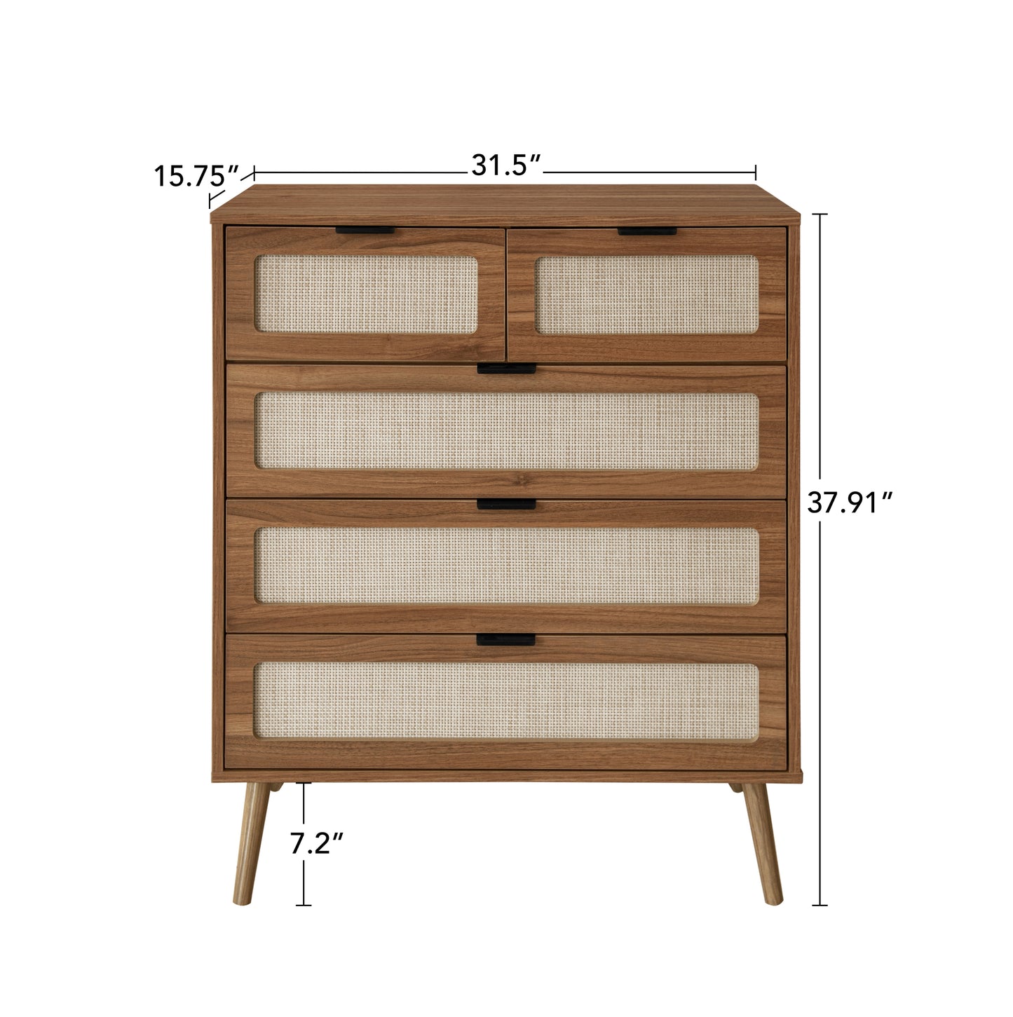 Keith II 5 Drawer  Accent Storage Cabinet - Walnut