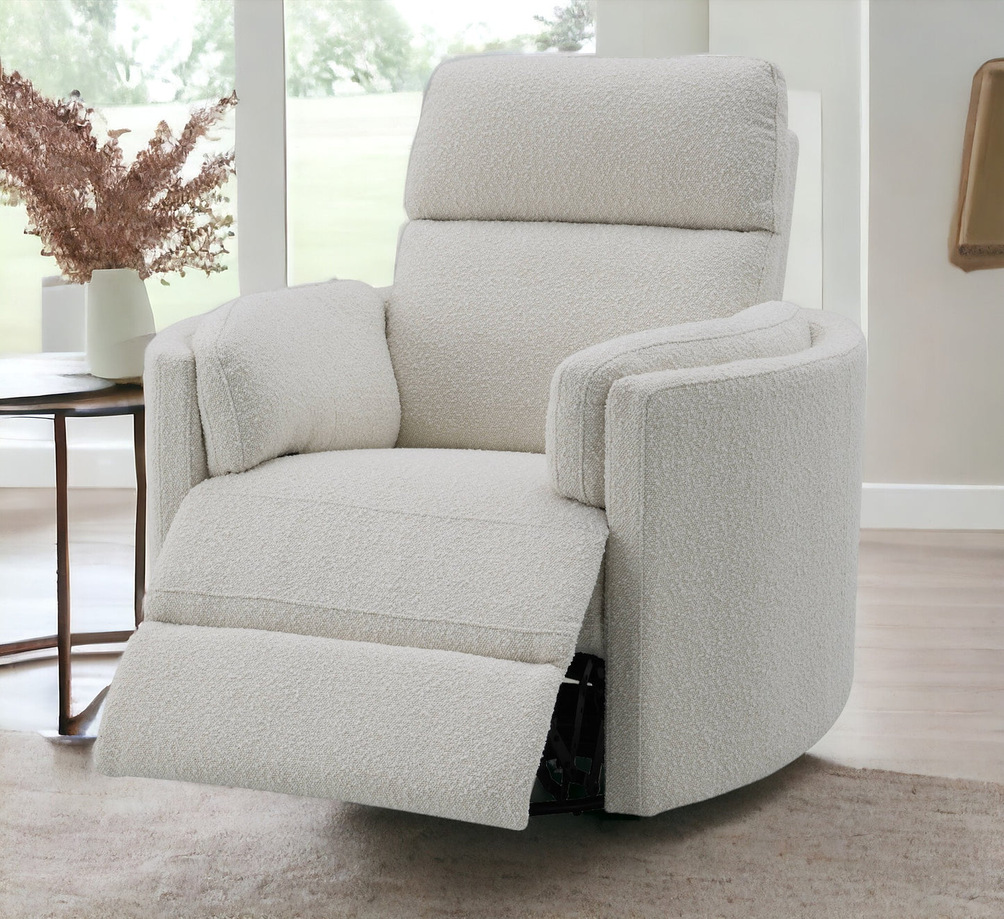 Sagen Swivel Recliner Chair - Beige