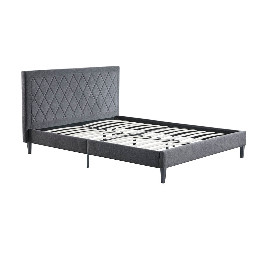 Rowen Queen Platform Bed - Charcoal