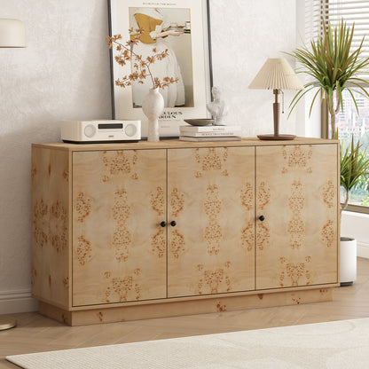 Lesia Pattern Storage Cabinet - Burly Wood