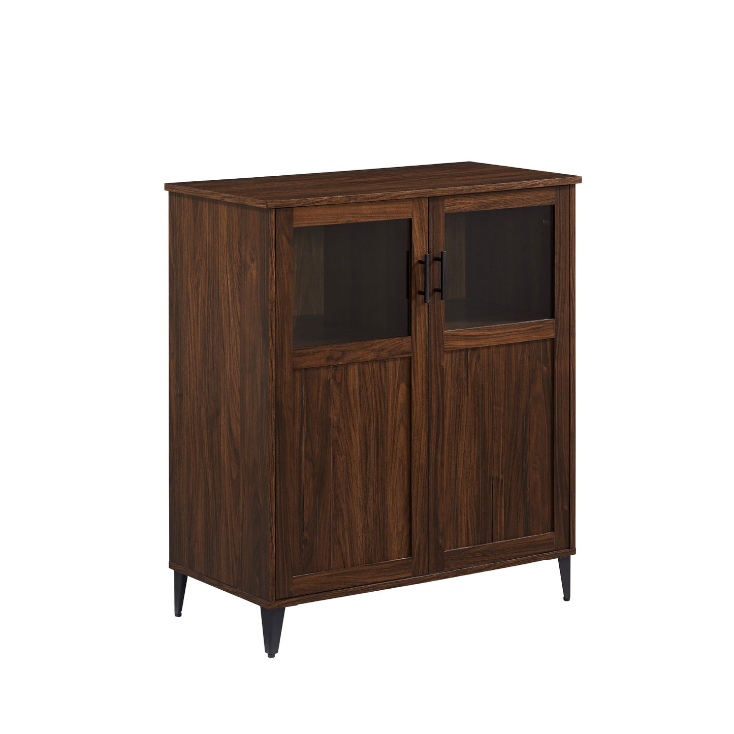 Eden Grooved-Door Accent Cabinet – Dark Brown