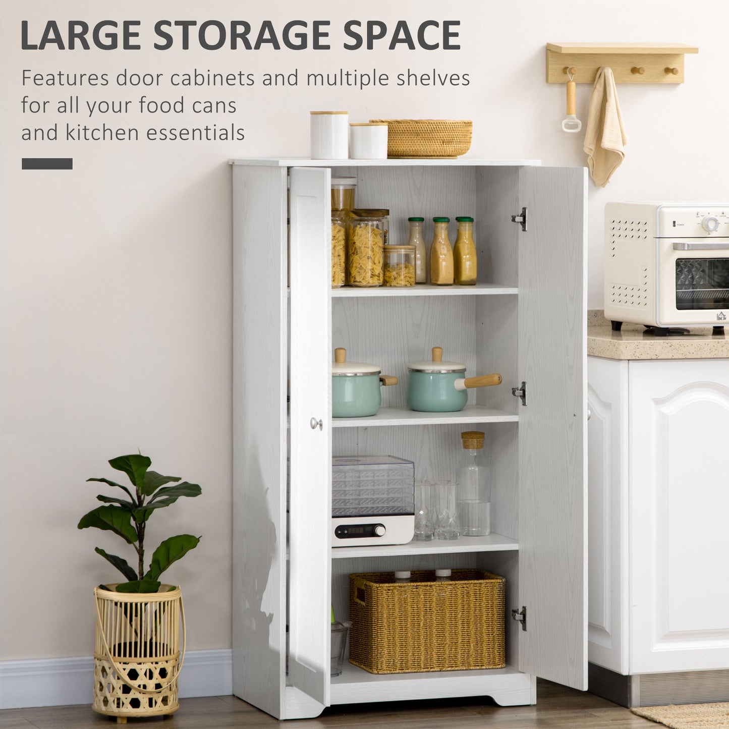 Luce Pantry Storage Cabinet - White