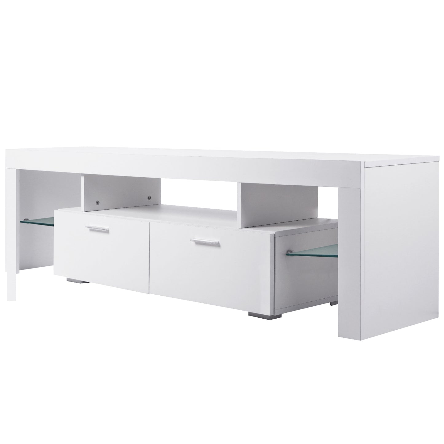 Feno TV Stand with LED Lights - White