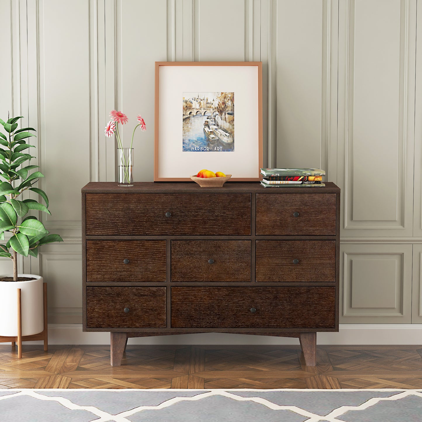 Nez Solid Wood Drawer Dresser Cabinet