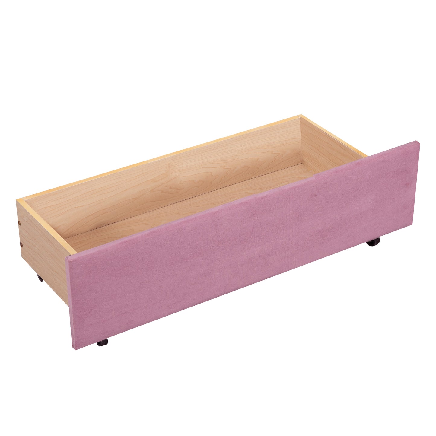 Tano Twin Size Upholstered Daybed with Drawers - Pink