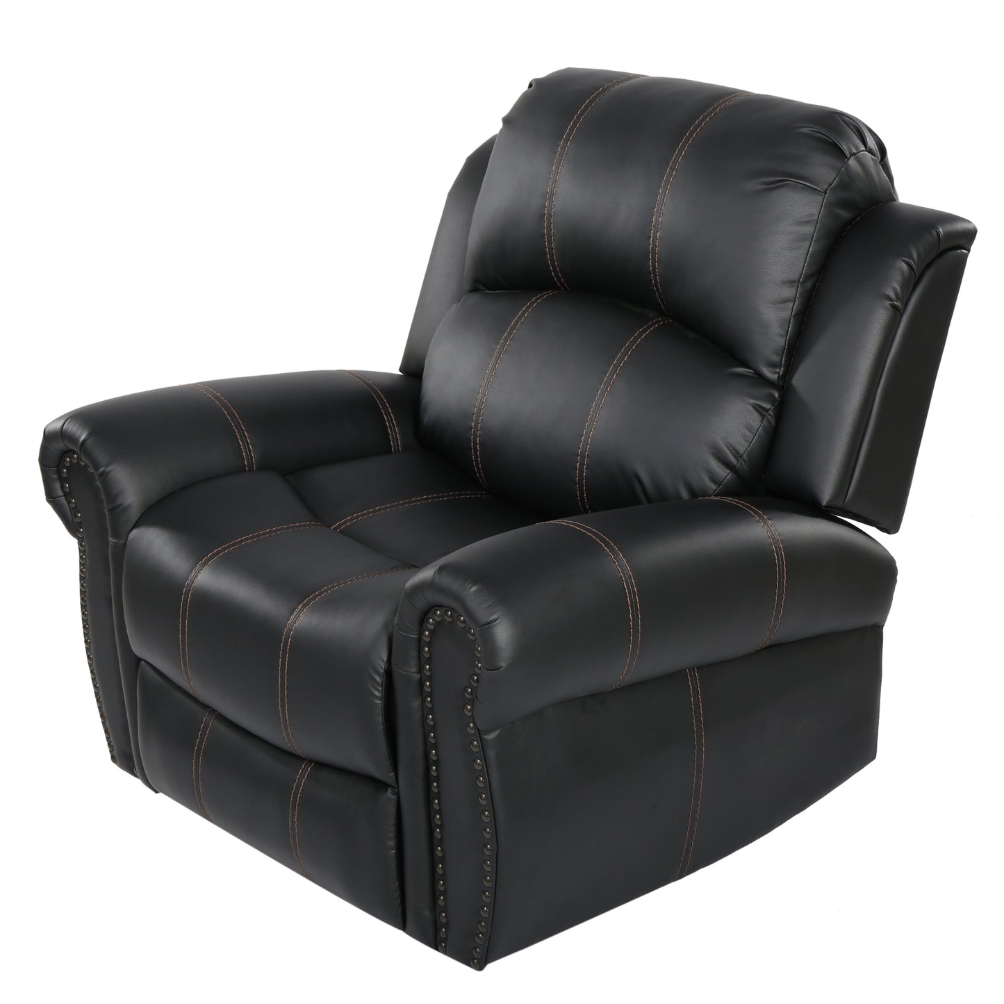 Ventura PU Glider Recliner Chair - Black