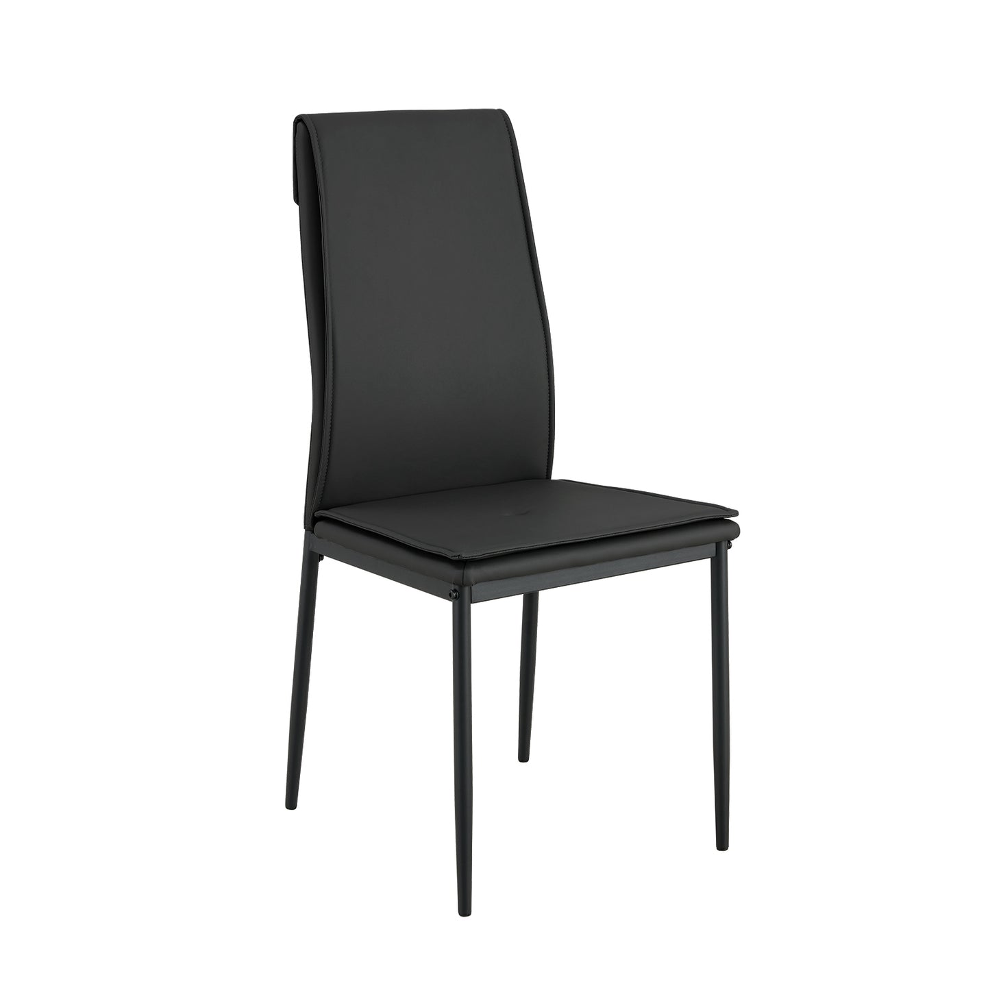 Wester Dining Chairs with Metal Leg (Set of 4) - Black