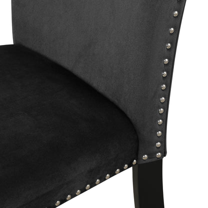 Divina Velvet Dining Chairs (Set of 2) - Black