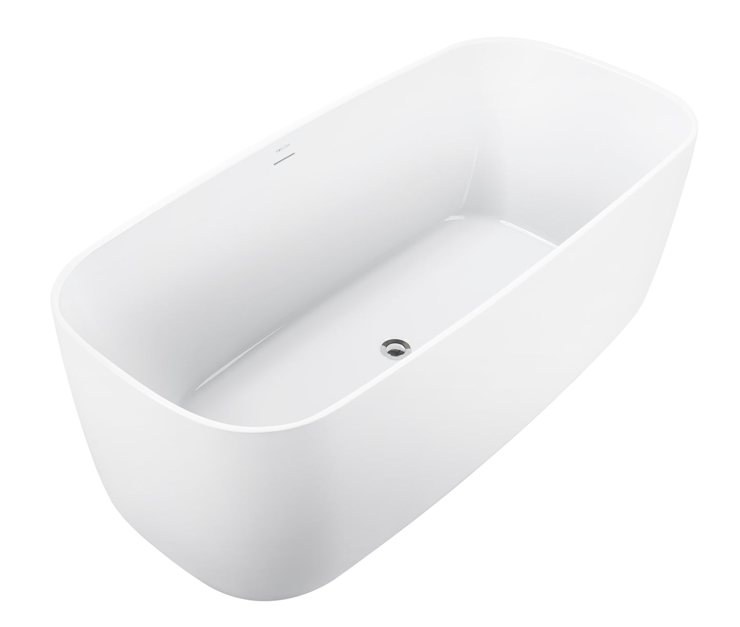 Sato 59" Acrylic Freestanding Soaking Bathtub  - White