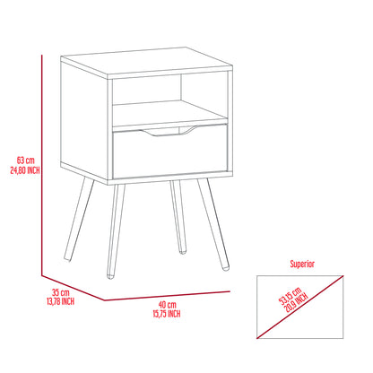 Otom Nightstand - Dark Walnut