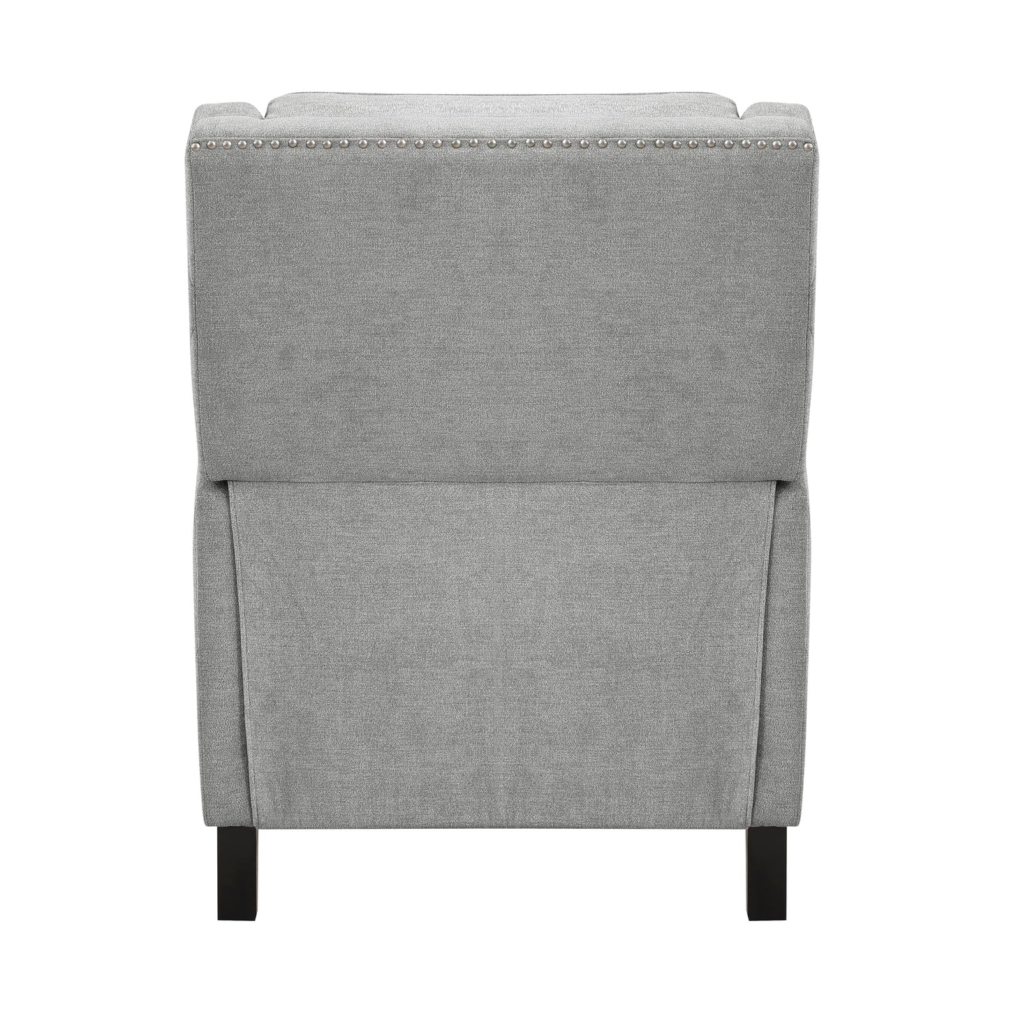 Burch Fabric Upholstered Nailhead Trim Reclining Chair - Gray