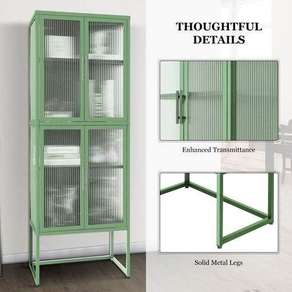 Nera II Tempered Glass Cabinet - Mint Green