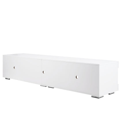 Bruso LED TV Stand Entertainment Center - White