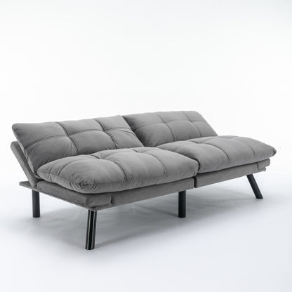 Vega Convertible Folding Modern Sofa Bed - Light Gray