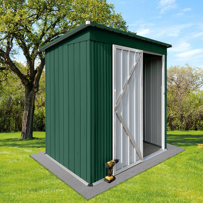 Nister 5 X 4 ft Metal Garden Sheds Outdoor Storage - Green