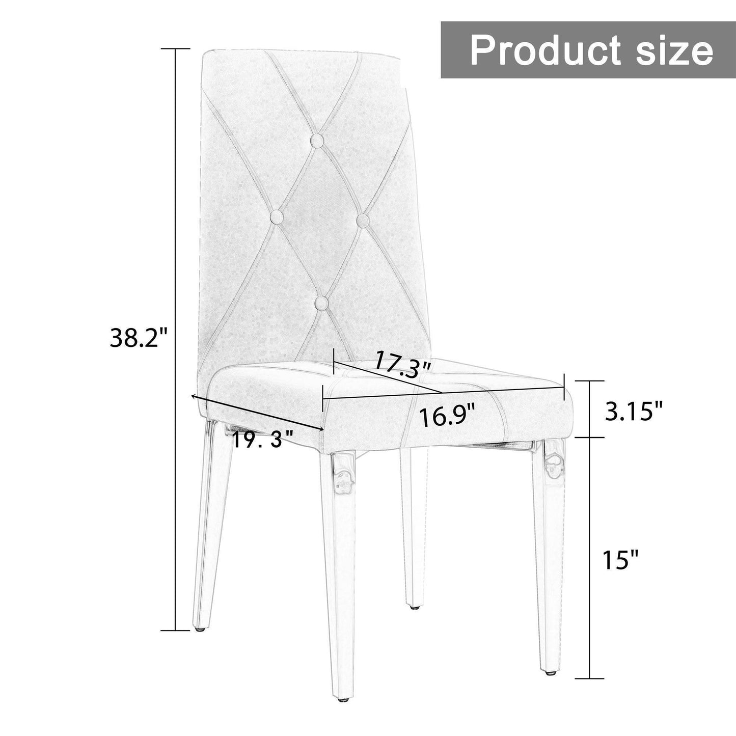 Galvin Velvet Dining Chairs with Metal Legs (Set of 4) - Beige