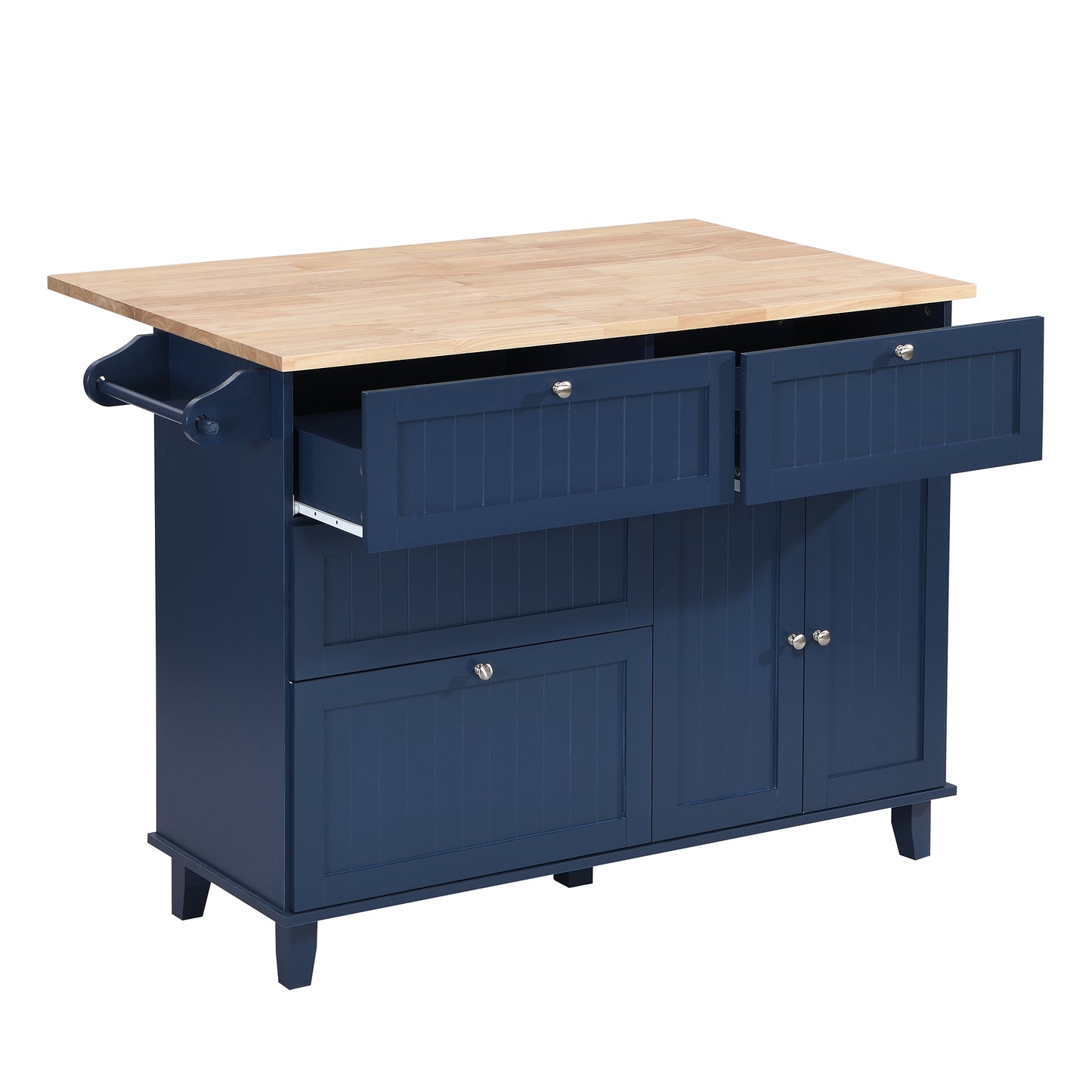 TOPMAX  Kitchen Island Set with 2 Seatings - Blue