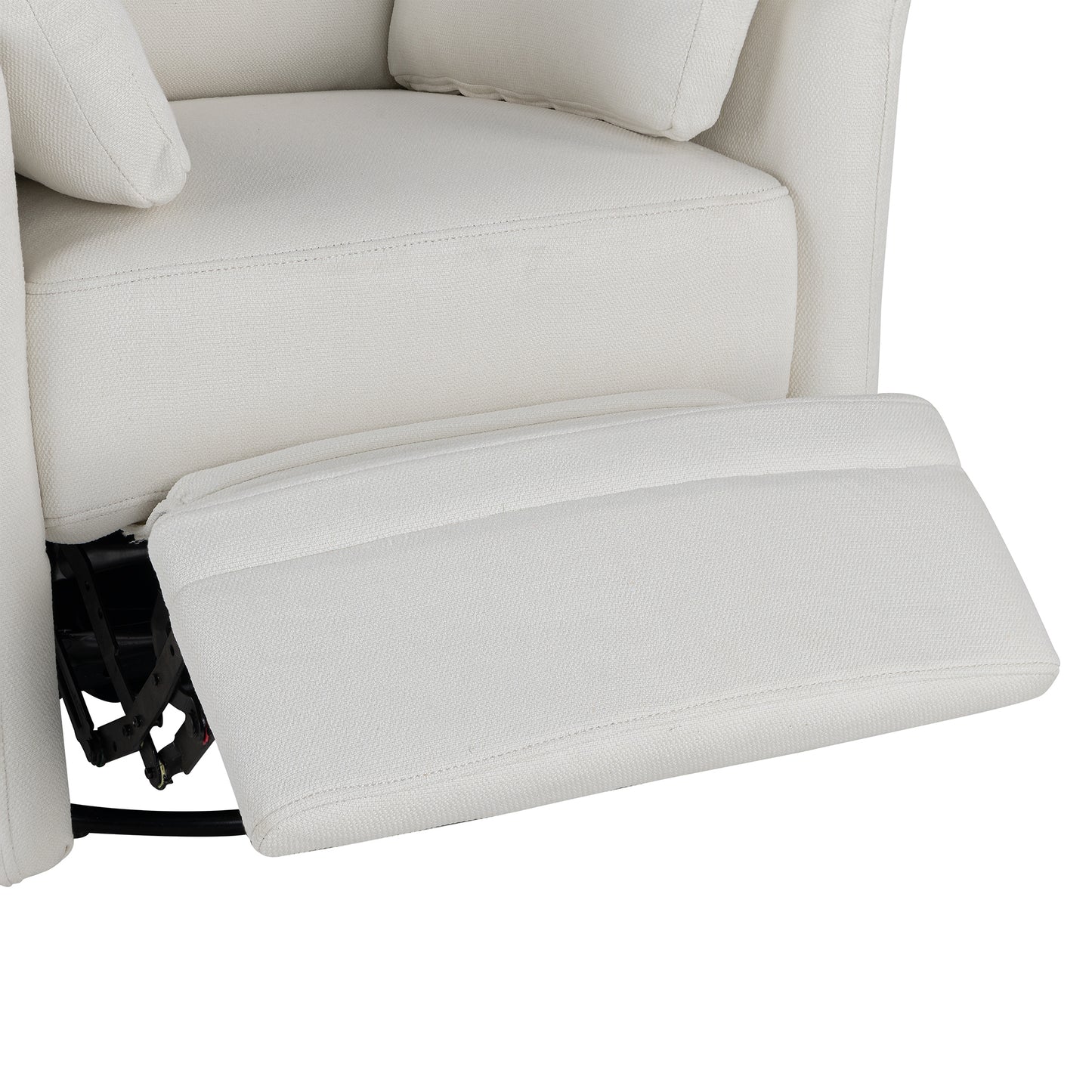 Niki Upholstered Swivel Recliner - Beige