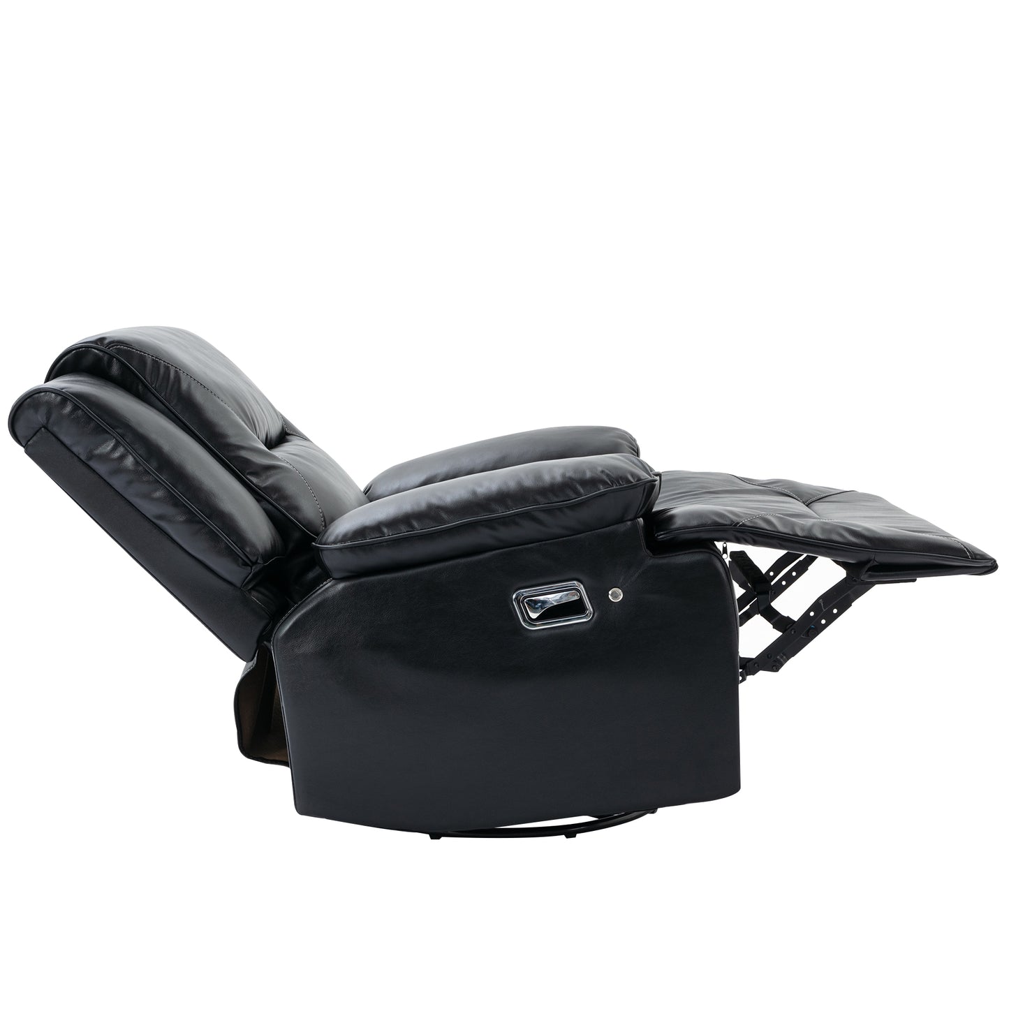 Meyer 360° Swivel and Rocking Manual Recliner Chair with a LED - Black