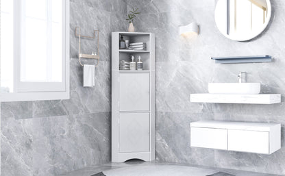 Skyward Bathroom Corner Cabinet - White