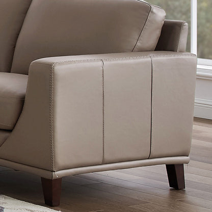 Soma Leather Loveseat - Taupe