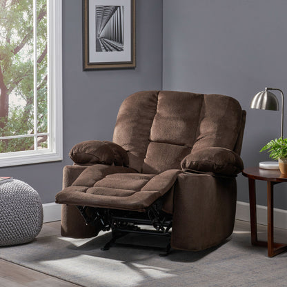 Luxurious Manual Recliner Chair - Chocolate