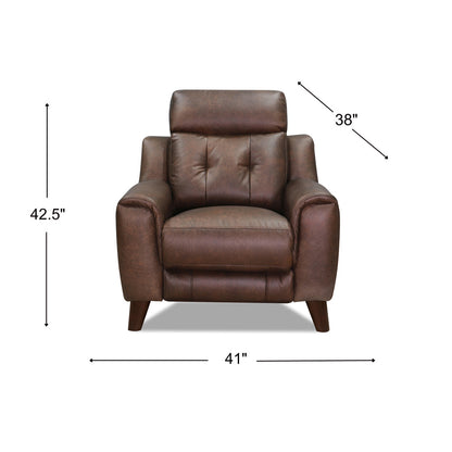 Torino Power Recliner Chair - Brown