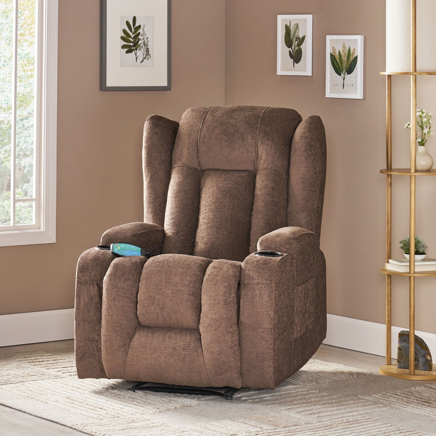 Lola Massage Recliner Chair - Brown