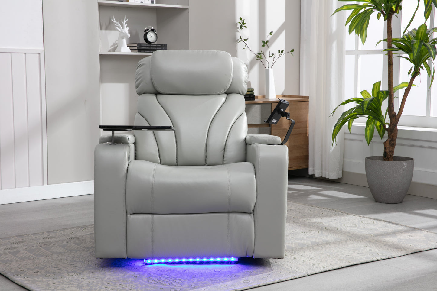 Orbit Power Motion Recliner - Light  Grey