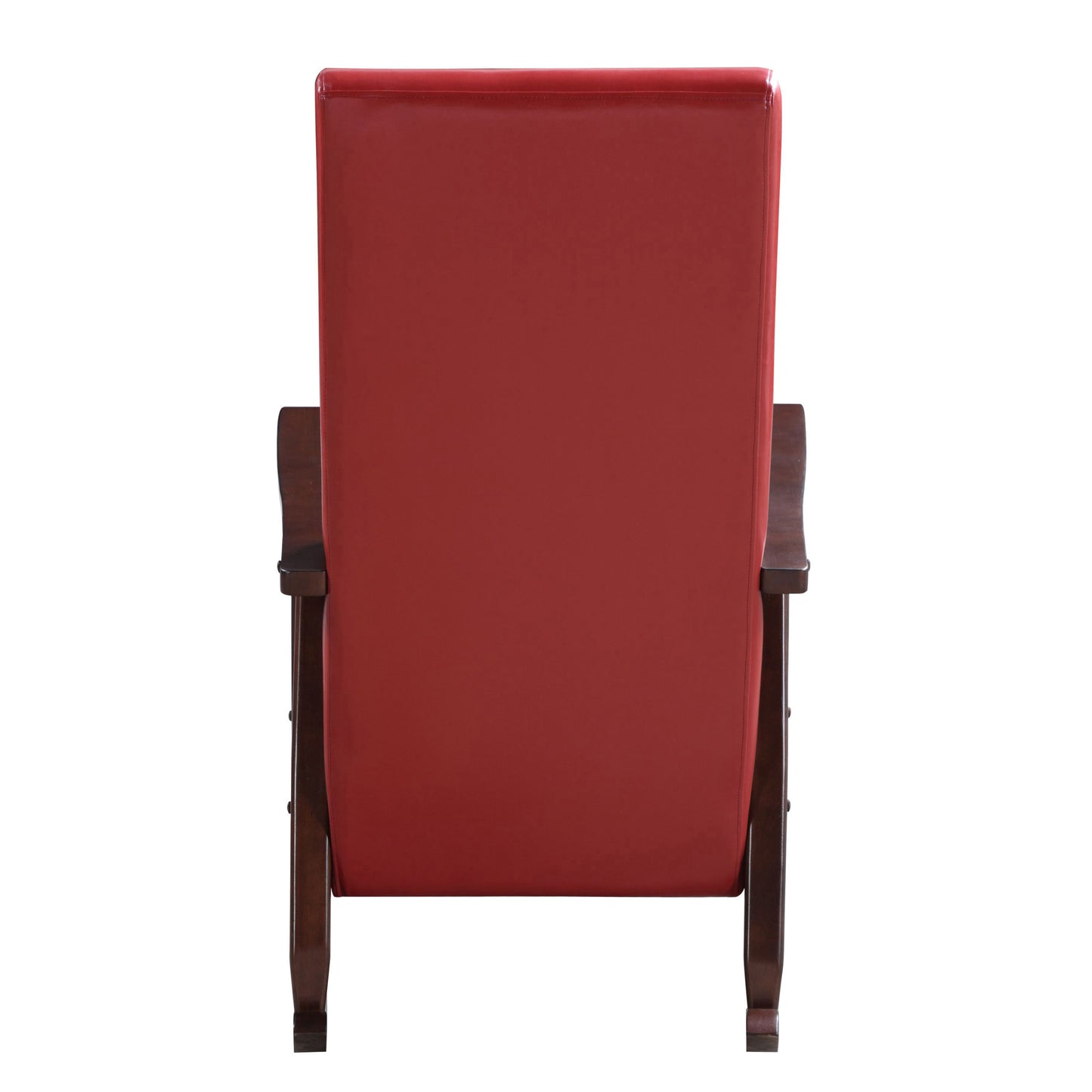 Blake Rocking Chair with Armrest - Red+Brown