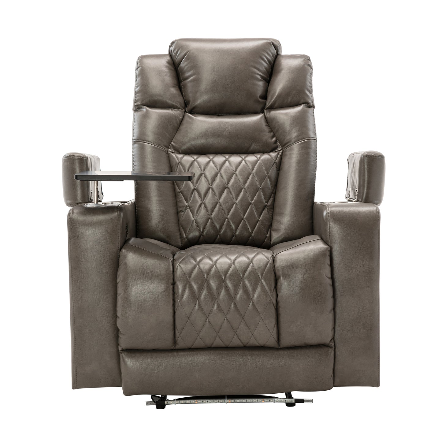 Nap Station Motion Recliner with 360° Swivel Tray Table  - Gray