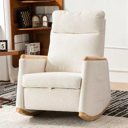 Sion II Accent Rocking Chair with Footrest - Beige