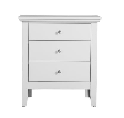 Hammond  3 Drawer Nightstand - White