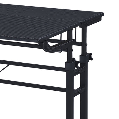 Tech Flex Adjustable Writing Desk with Shelf - Black