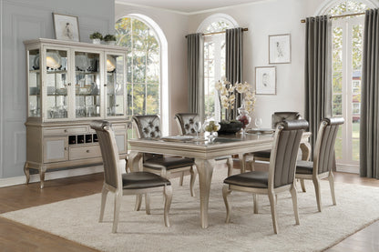 Elegant Extendable Glass Dining Table with Cabriole Legs