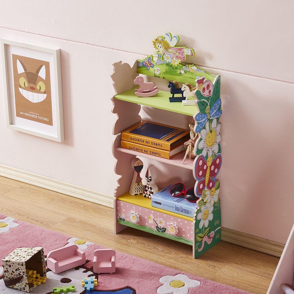 Fairyland 3 Tier Flower Bookcase with Drawers