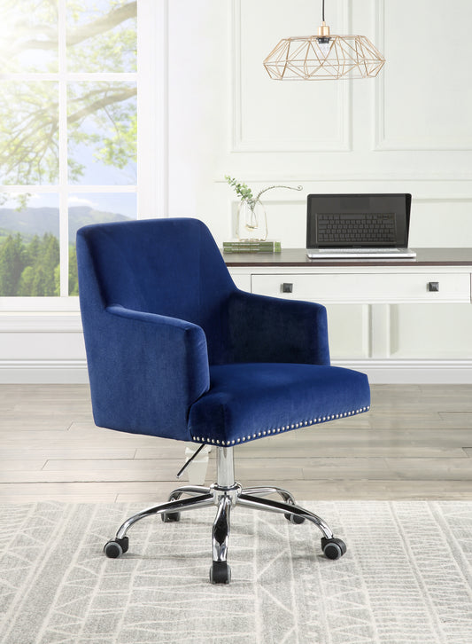 Velvet Chrome Office Chair