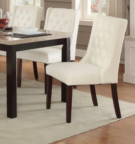 Berry Tufted Dining Chairs (Set of 2) - White