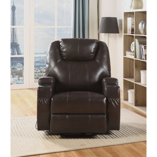 Rocker PU Recliner - Brown