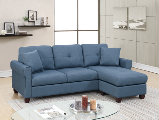 Elysia 2 Pcs Sectional Sofa - Blue