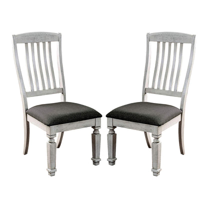 Burton Padded Fabric Seat Dining Chairs (Set of 2) - Antique White