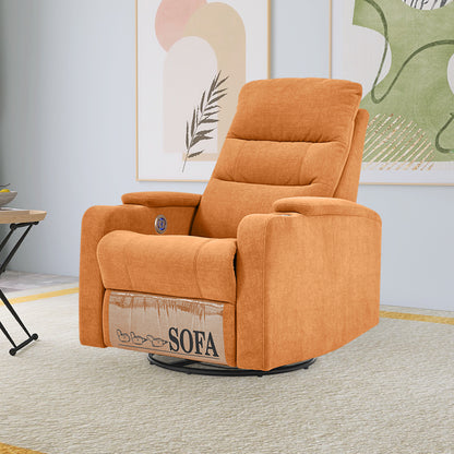 Andersen Swivel Rocking Recliner Sofa Chair - Orange