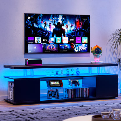 Pulse TV Stand Entertainment Center for 70 Inch TV - Black